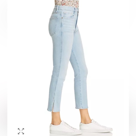 Frame Denim Le Sylvie Crop Side-Slit Ankle Straight-Leg Jeans - Picture 3 of 9